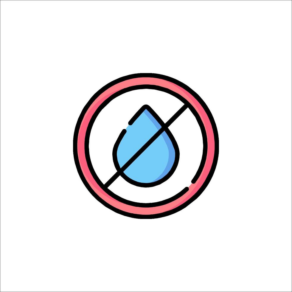 No water sign icon vector