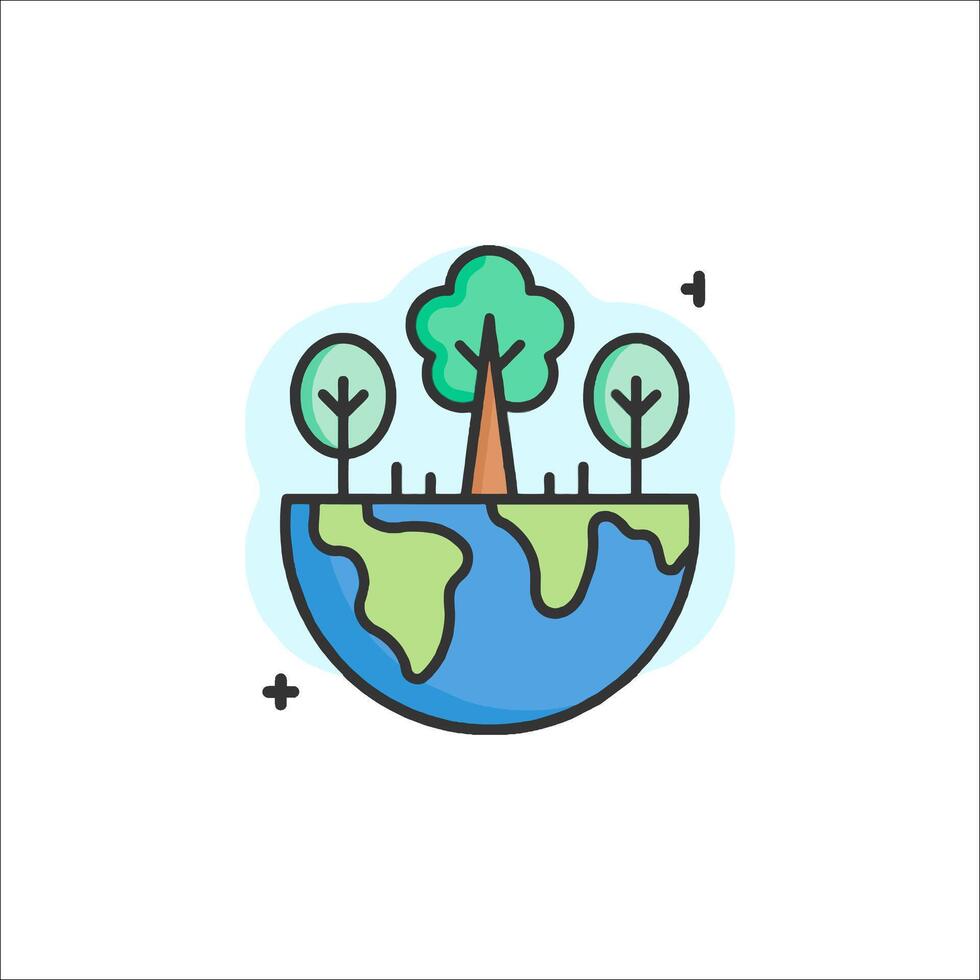 Save the earth icon vector
