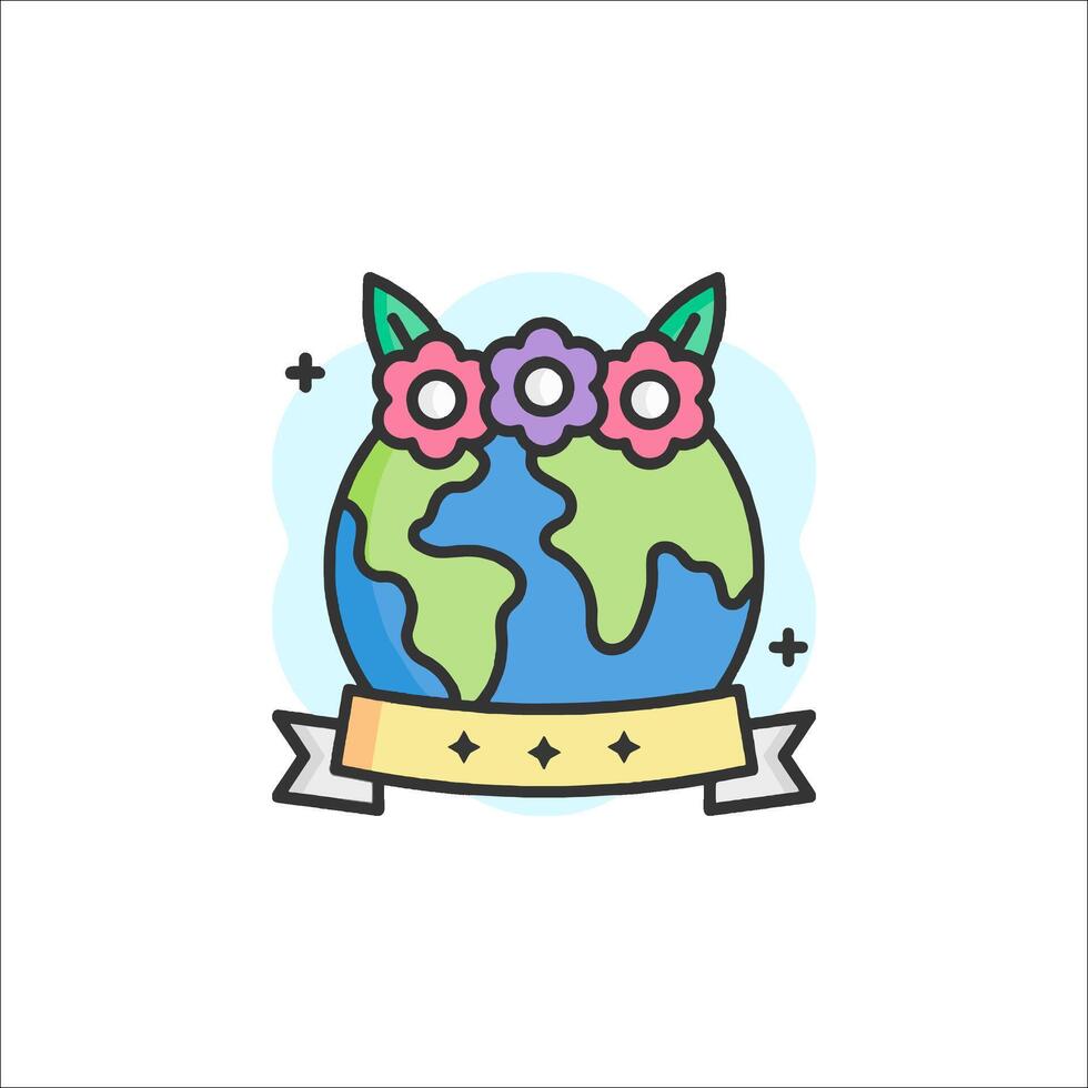 Earth day icon vector