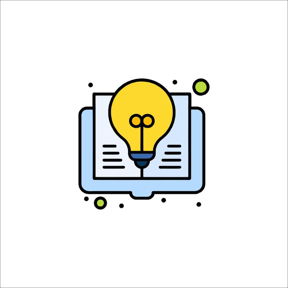 An icon of a light bulb on top of a book vector