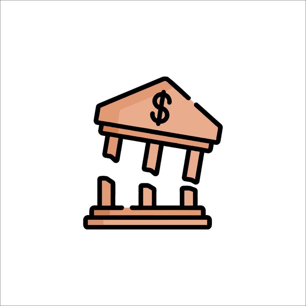 Bankruptcy icon illustration vector