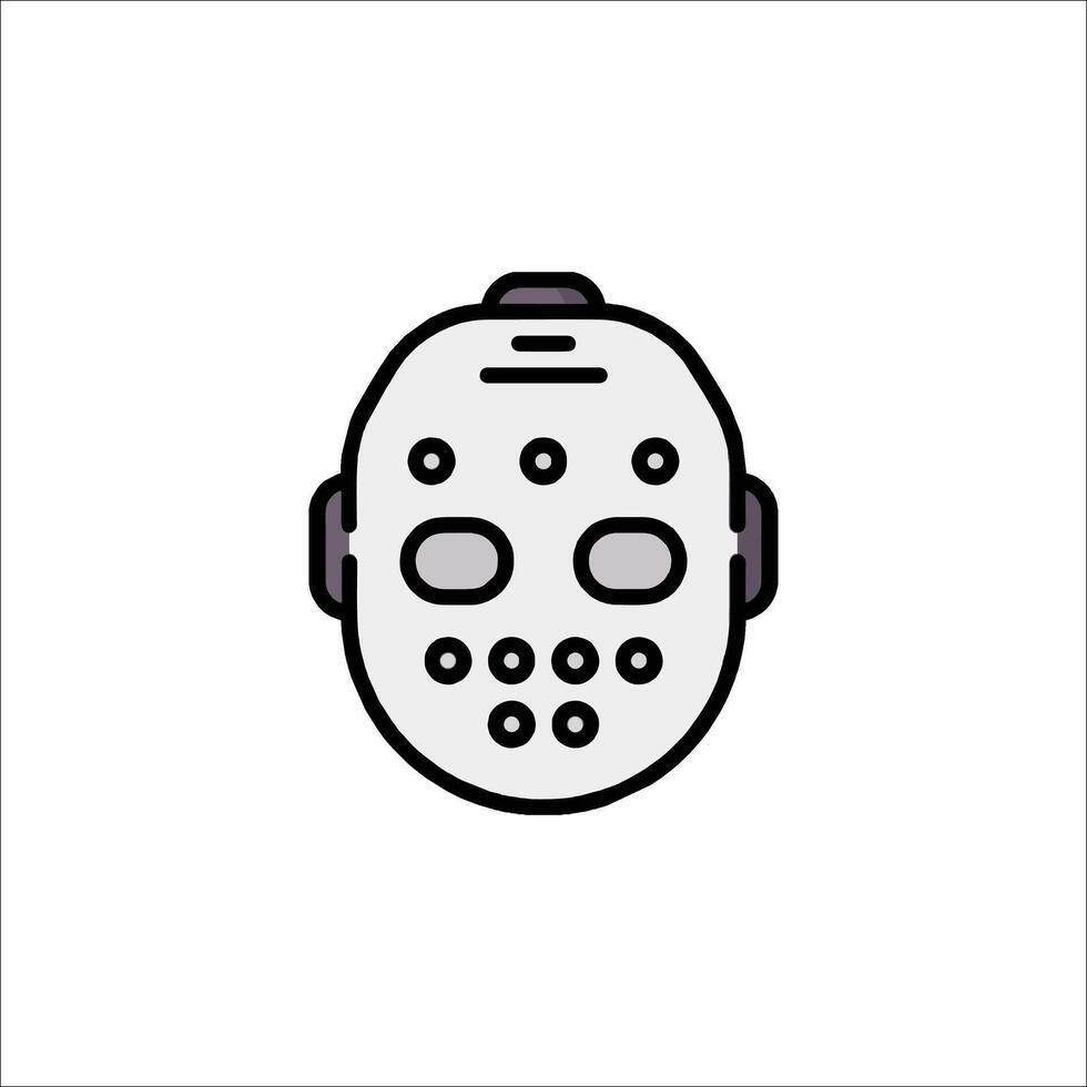 A hockey mask icon on a white background vector