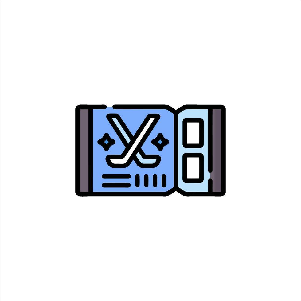 A hockey stick and puck icon on a white background vector