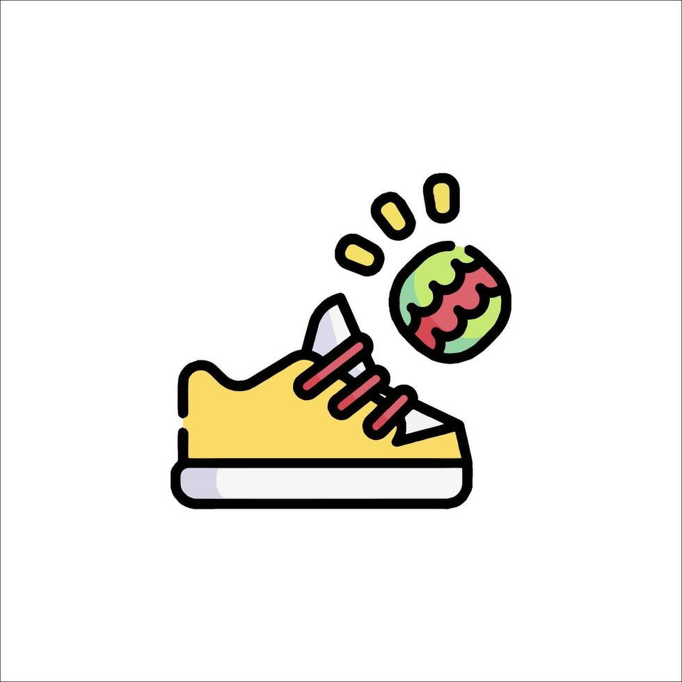 Sneakers icon with ball and shoe vector