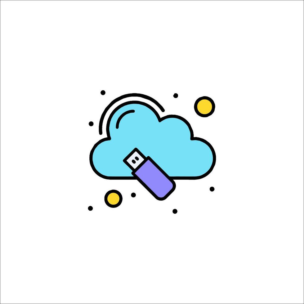 Cloud storage icon illustration vector