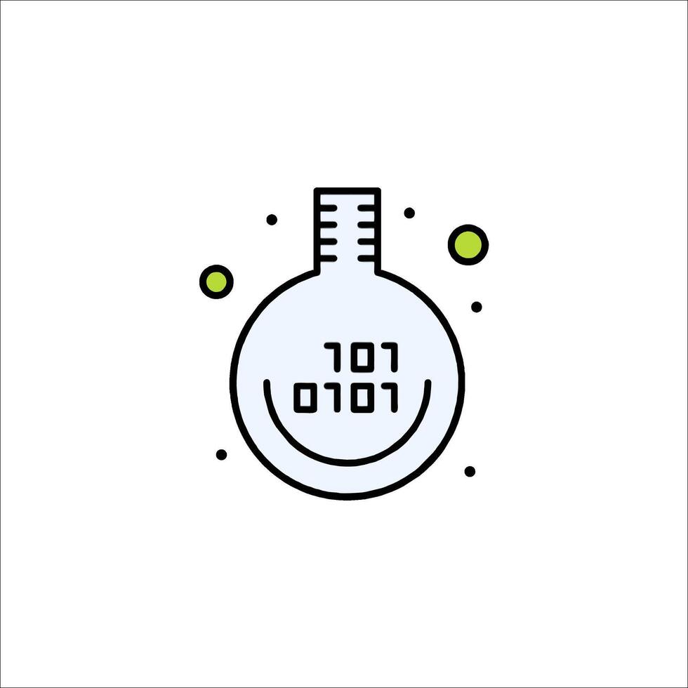 A chemical flask with the word 10 in it vector