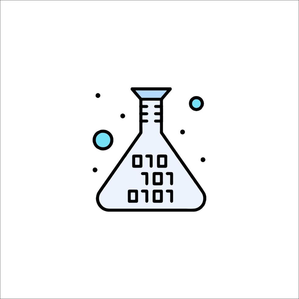 A laboratory flask with a number on it vector