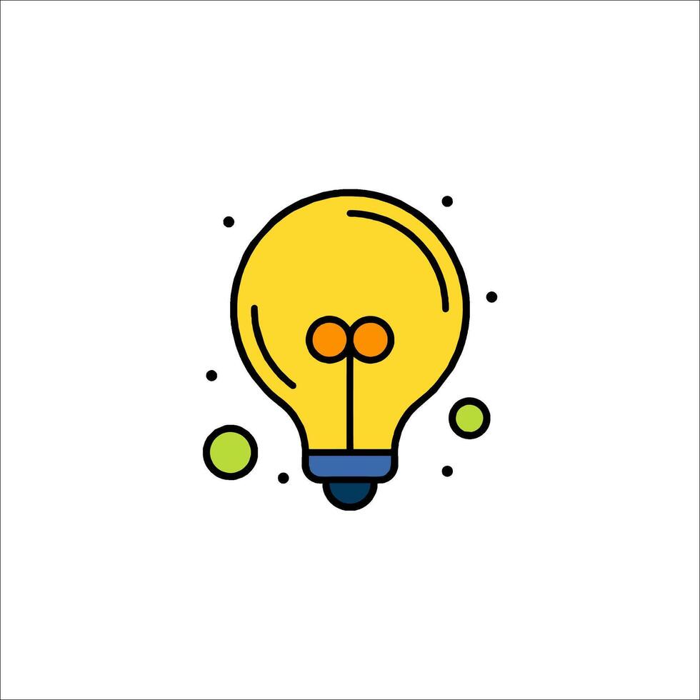 A light bulb icon with a dot in the middle vector
