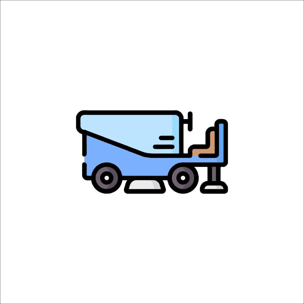 A blue and white truck icon on a white background vector