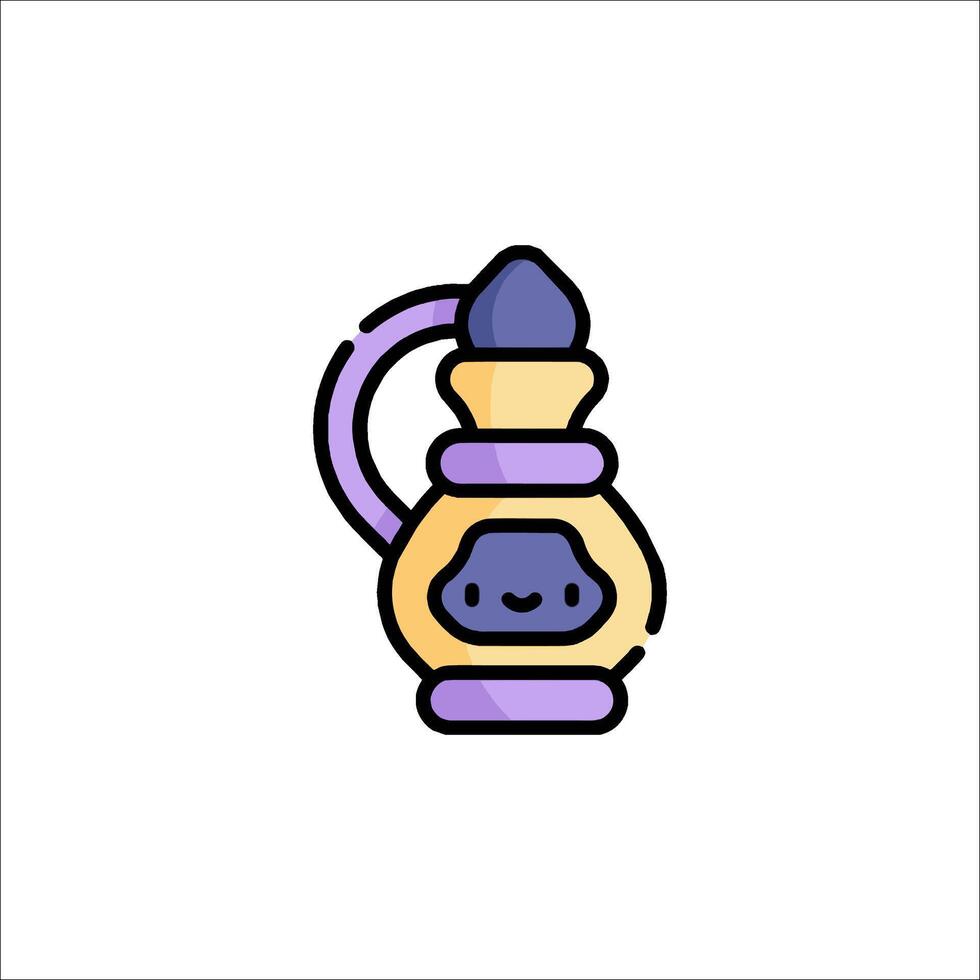 A cartoon character holding a bottle of oil vector