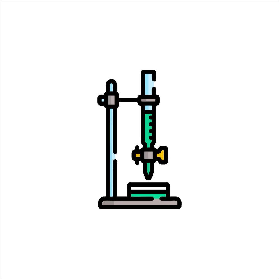 A laboratory test tube with a needle on it vector