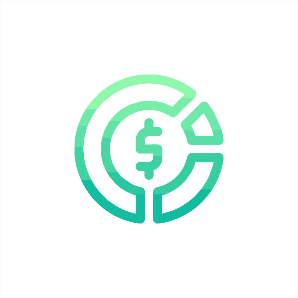 A green and blue logo for a company called c vector