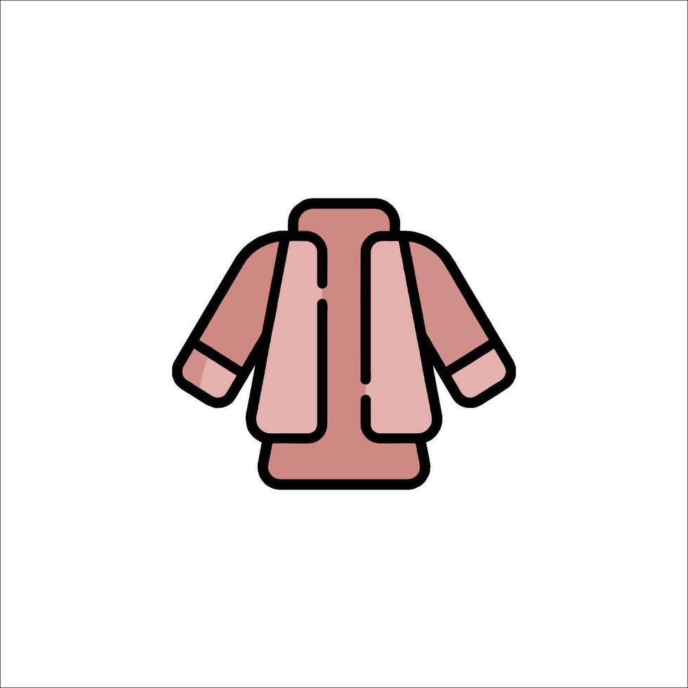 A pink coat icon on a white background vector