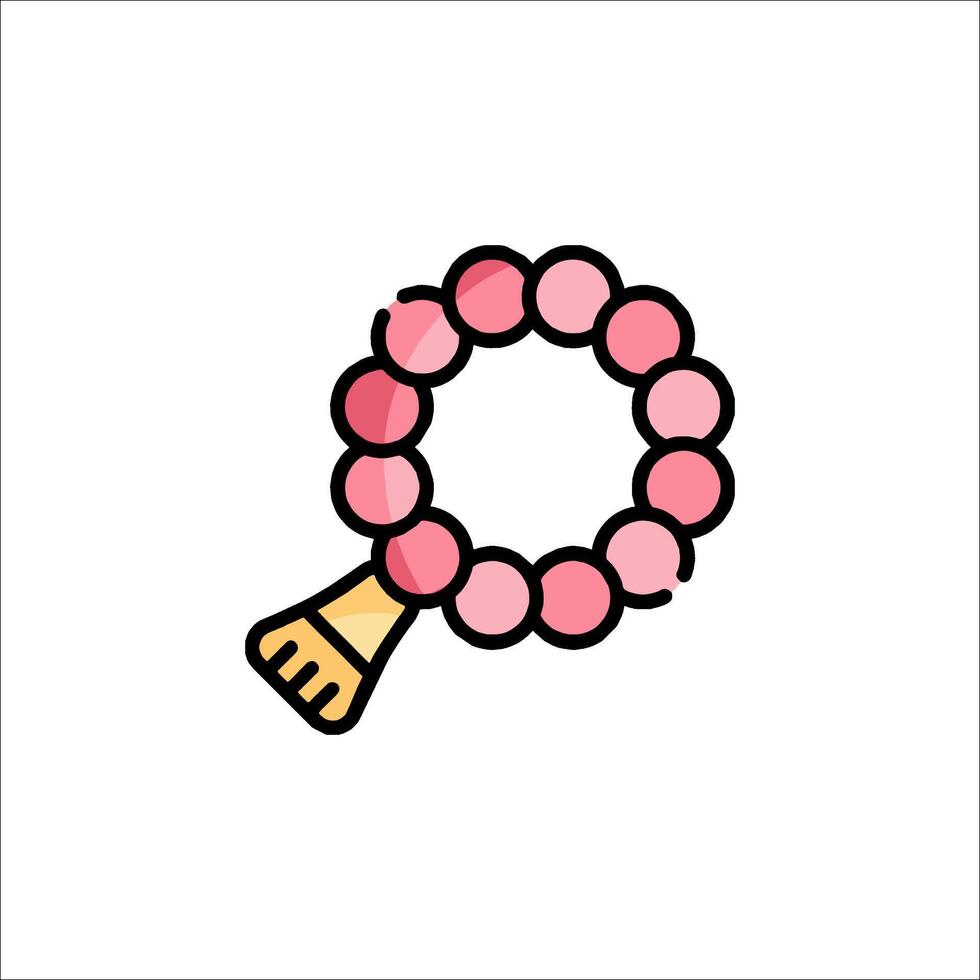 A pink bracelet with a crown on it vector