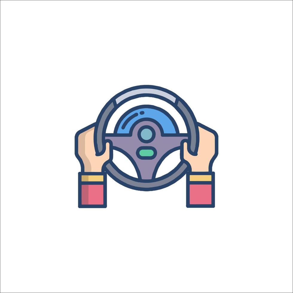 Driving car icon, illustration vector