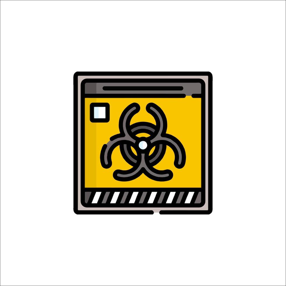 Biohazard sign icon, illustration vector