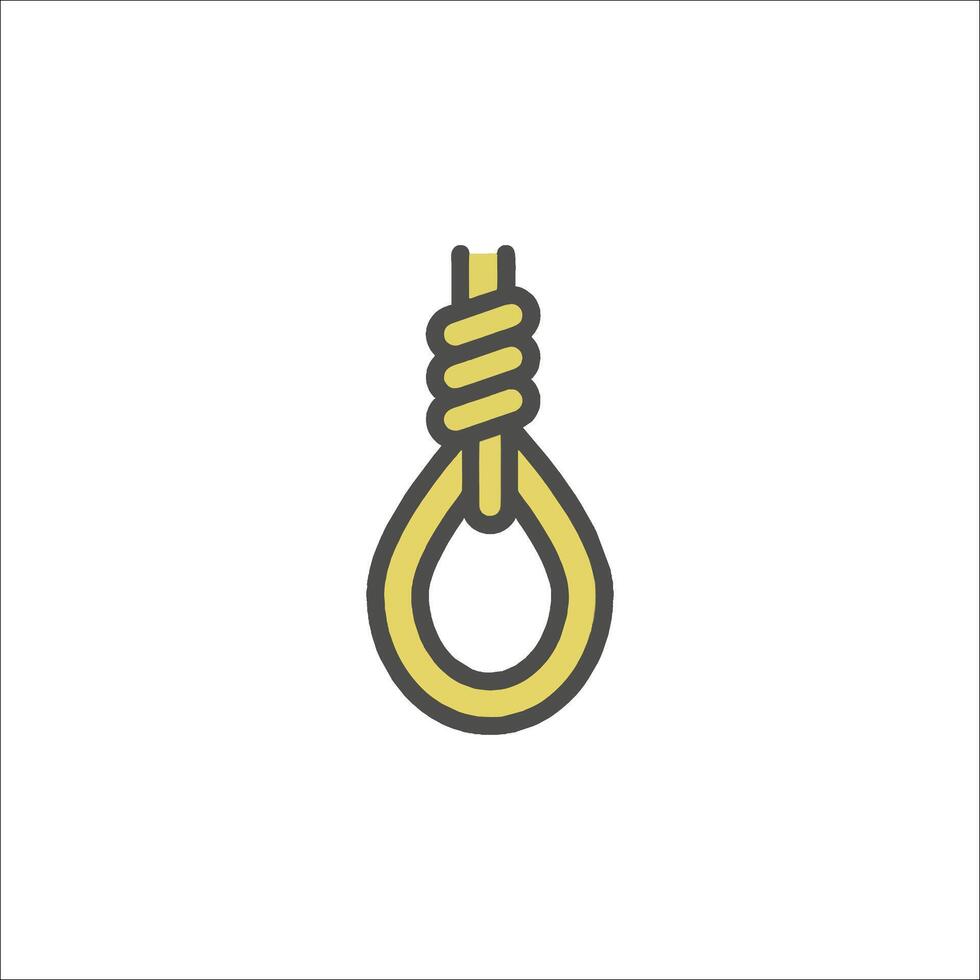 A hanging rope icon on a white background vector