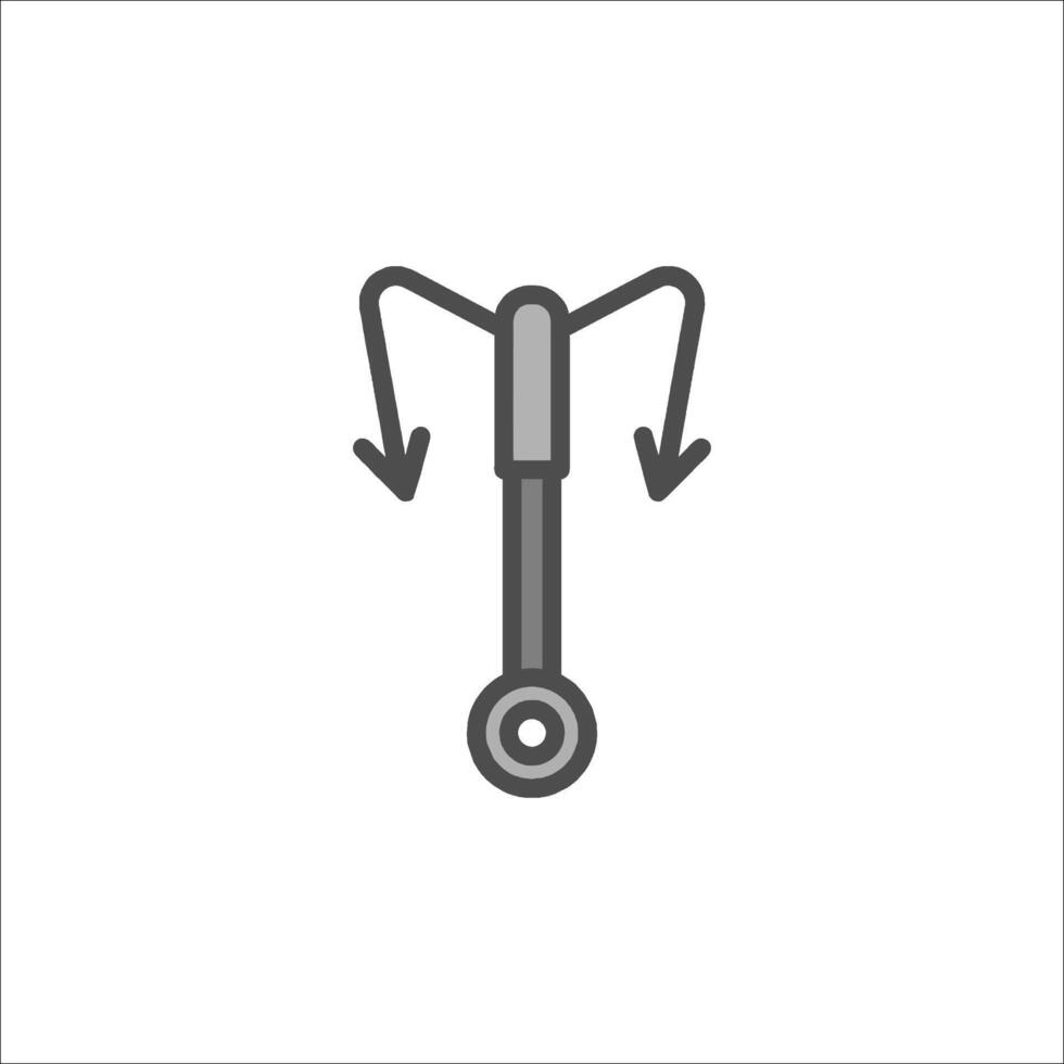 A fishing rod with a hook on it vector