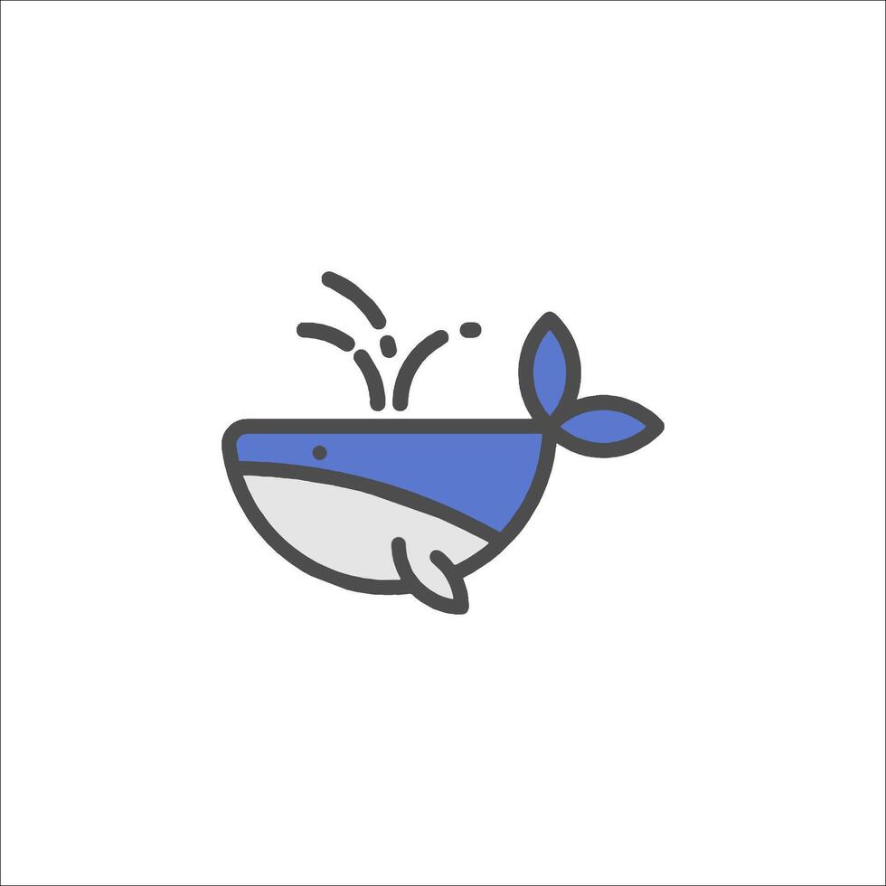 A whale is splashing water out of its mouth vector