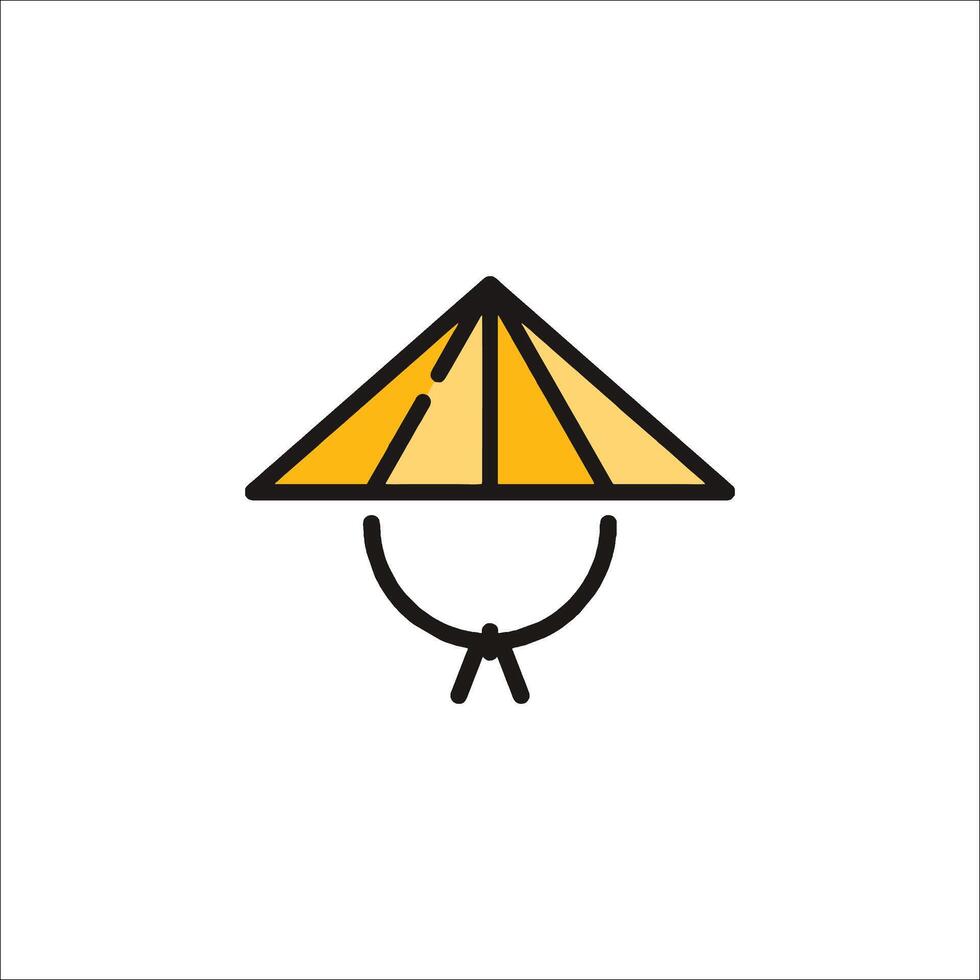 A yellow and black hat with a bow on it vector