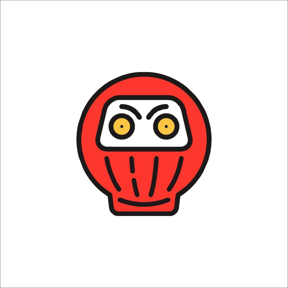 An owl logo with a red face vector