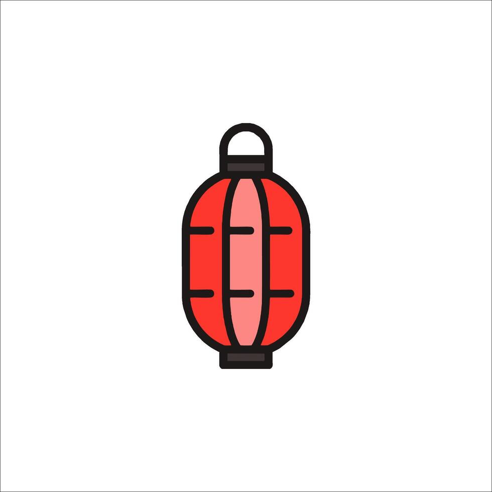 A red lantern icon on a white background vector