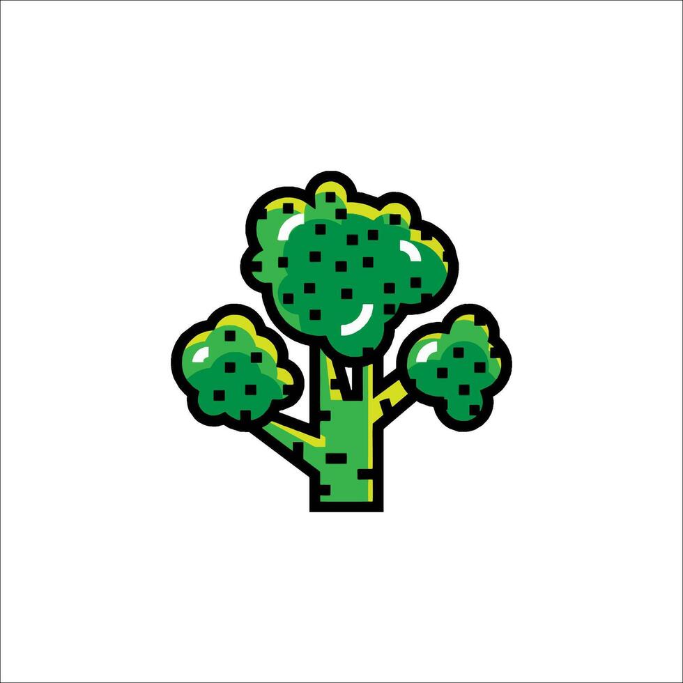 A cartoon broccoli icon on a white background vector