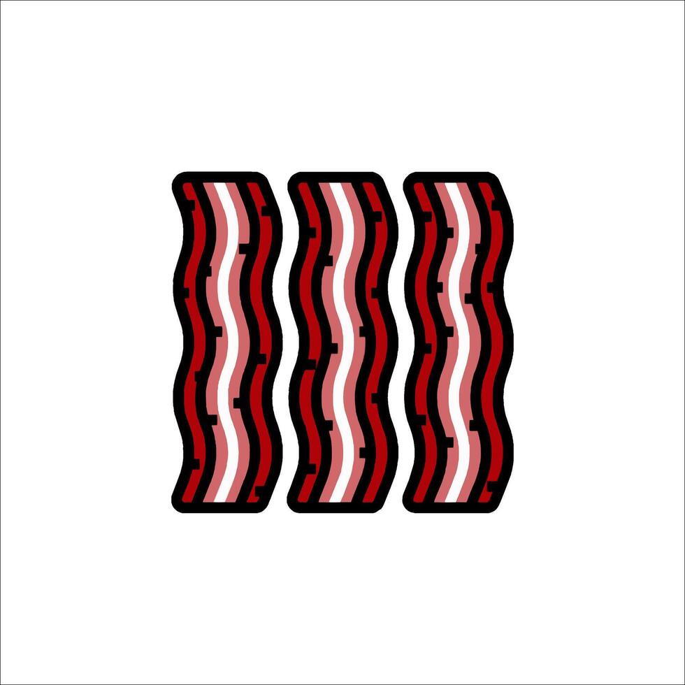 Bacon icon illustration vector