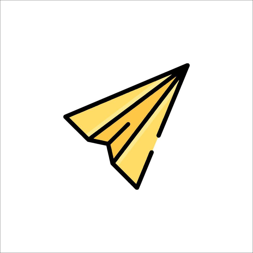 Paper airplane icon illustration vector