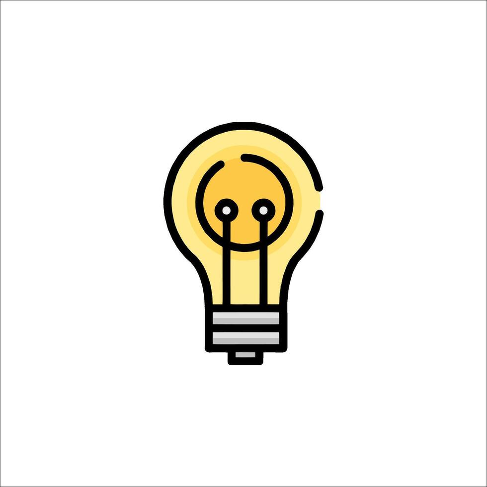 A light bulb icon on a white background vector