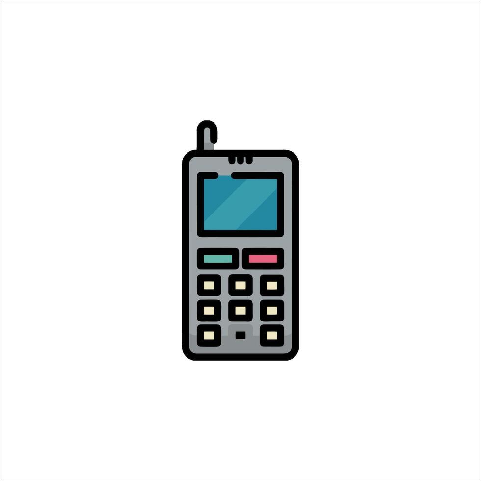 A cell phone icon on a white background vector