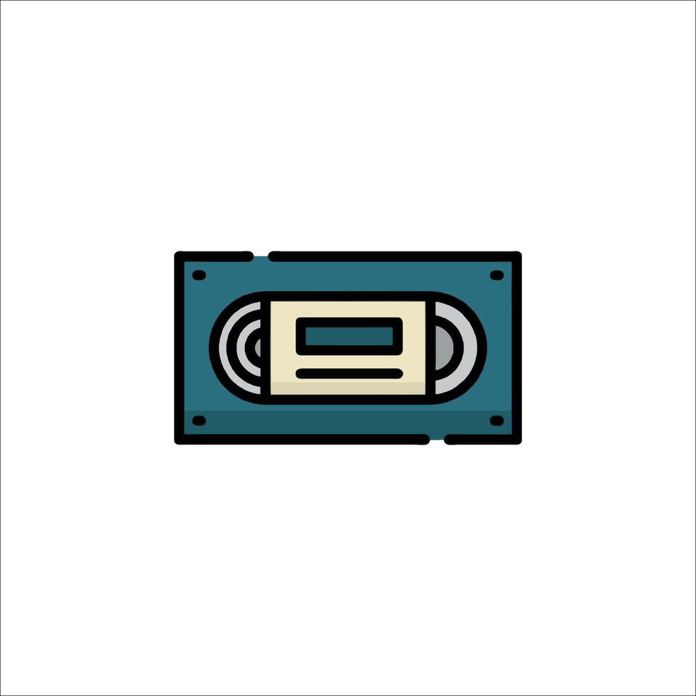 An icon of a cassette player on a white background vector