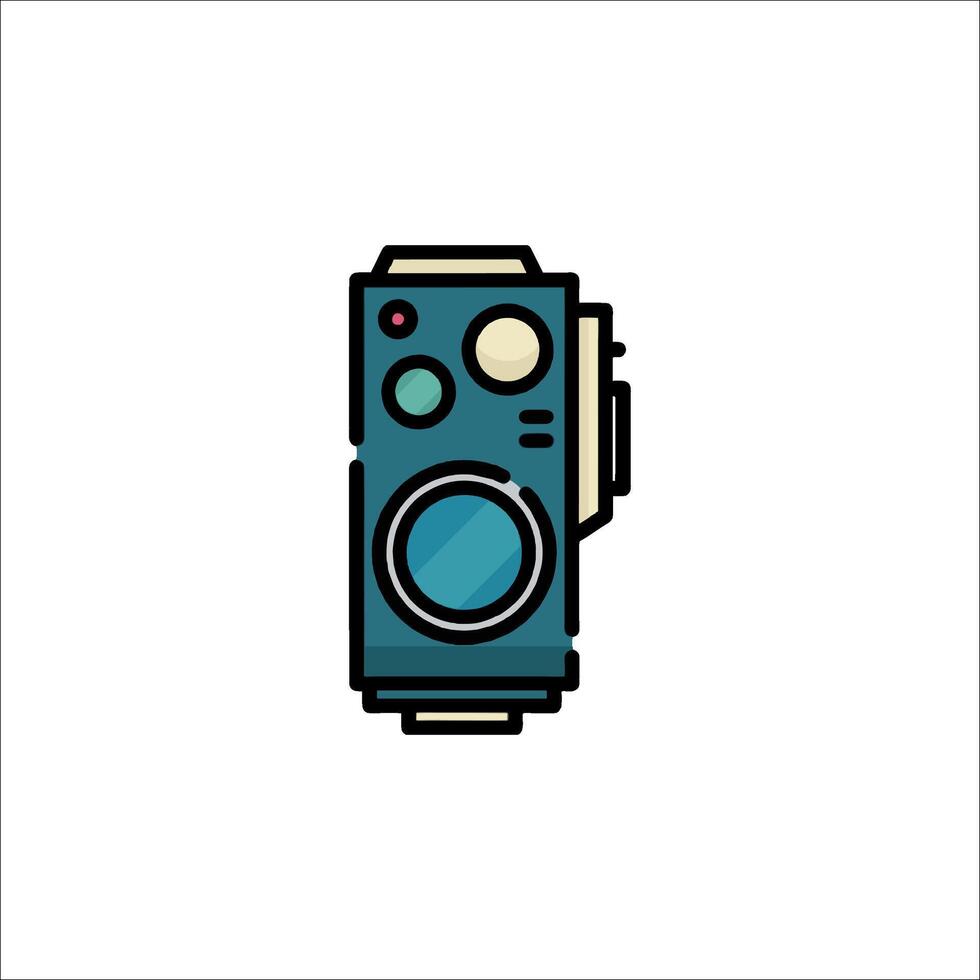 A camera icon on a white background vector