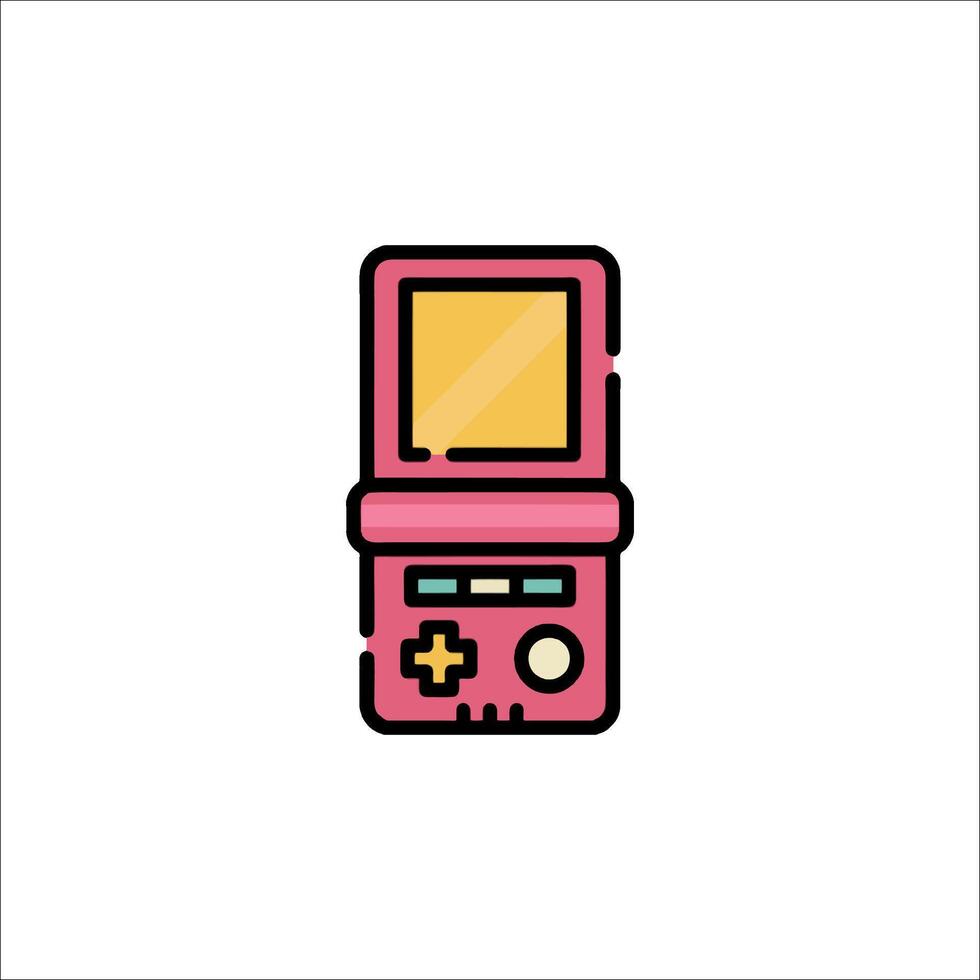 A pink game boy icon on a white background vector