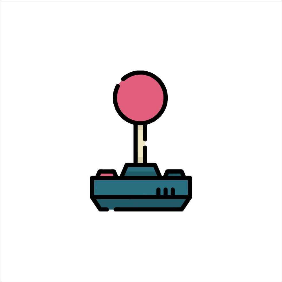 A game controller icon with a red ball vector