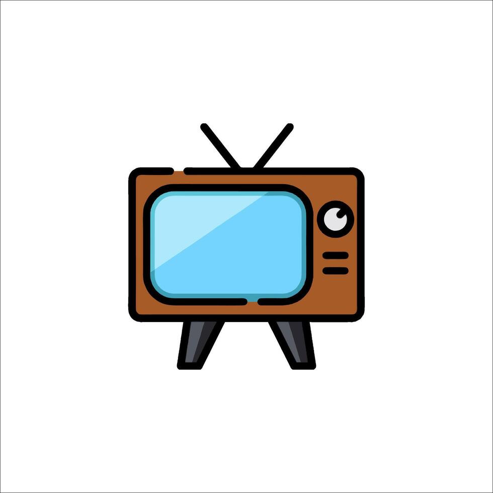 Tv icon flat design illustration vector