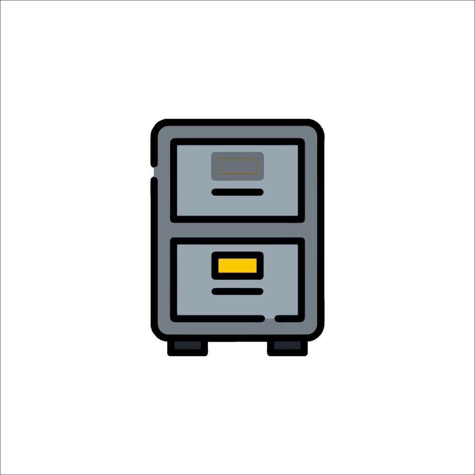 A file cabinet icon on a white background vector