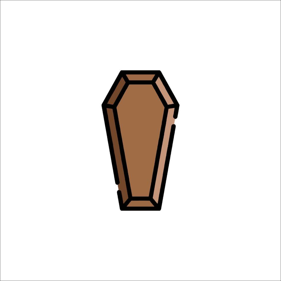 A coffin icon on a white background vector