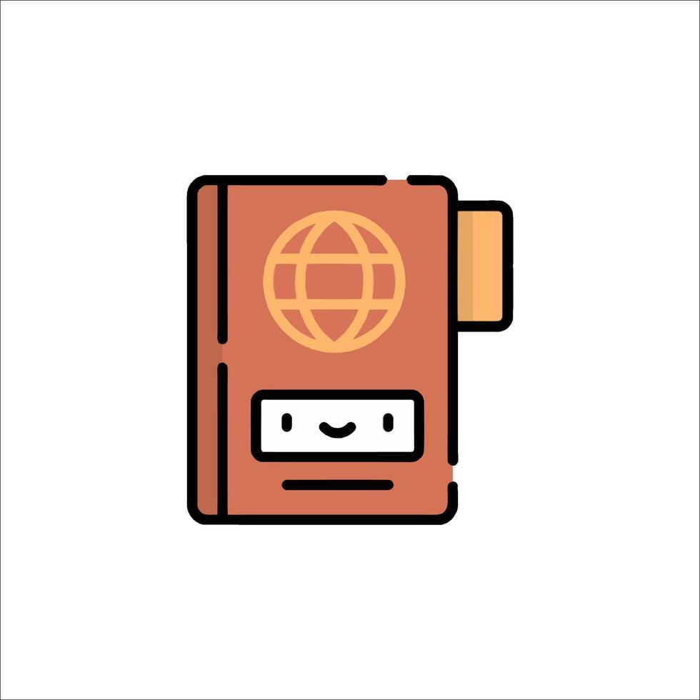 A book with a globe on it and a smiley face vector