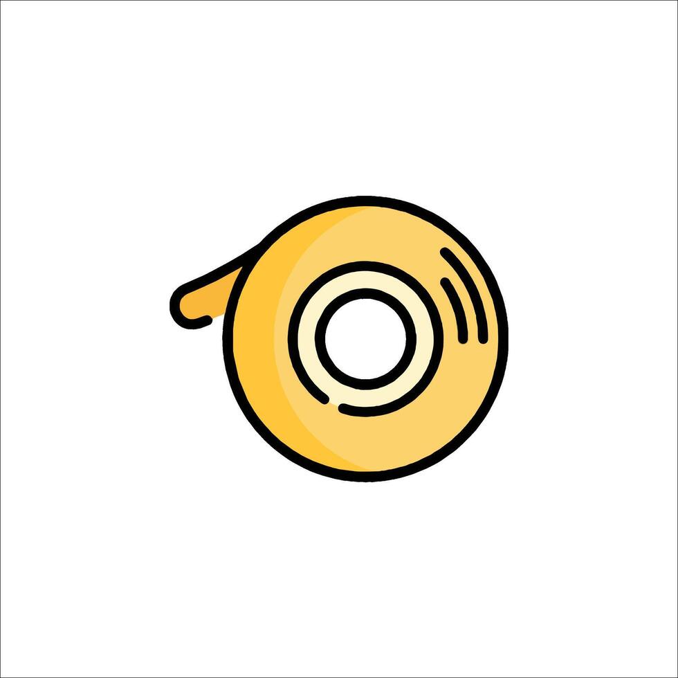 A yellow tape icon on a white background vector