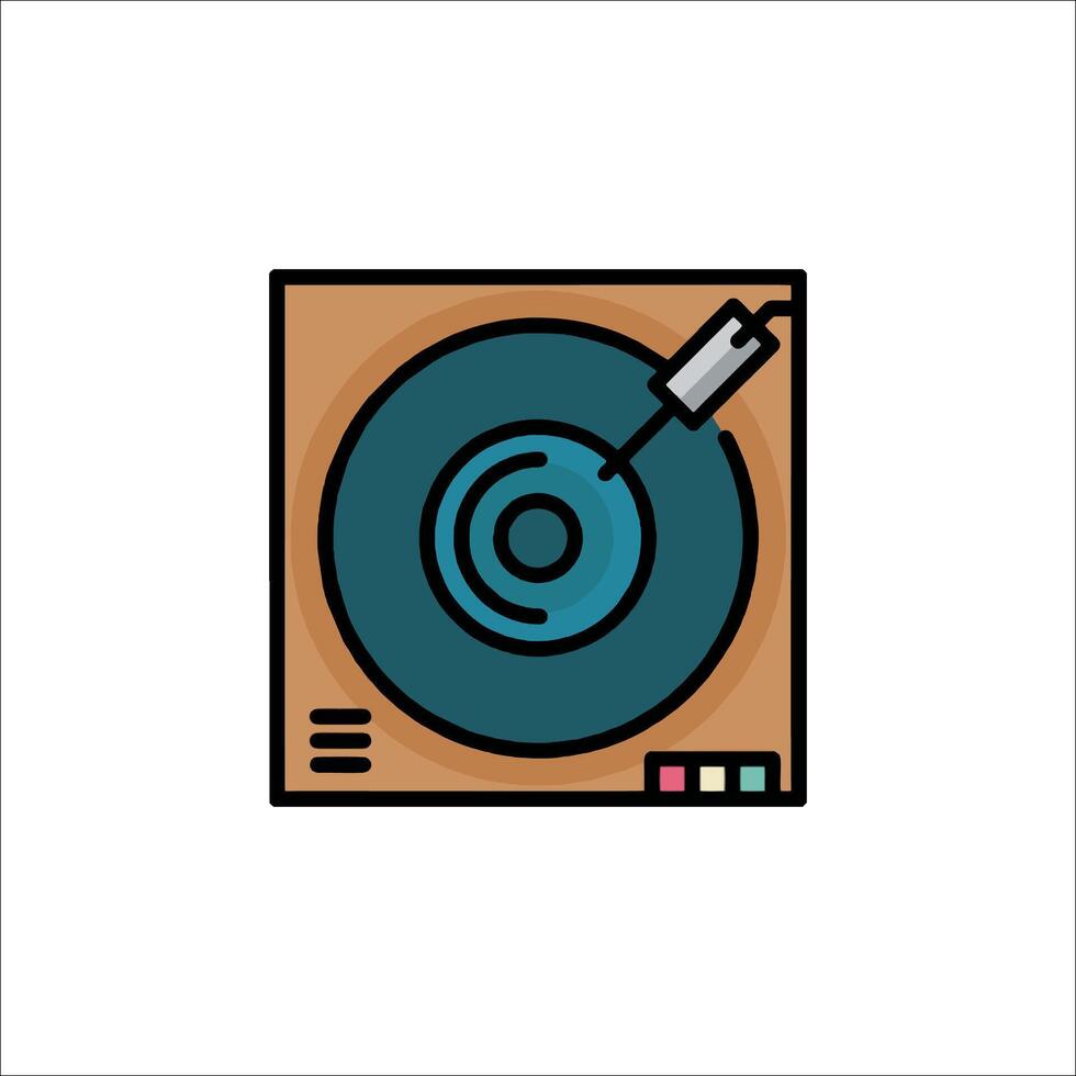 A turntable icon on a white background vector