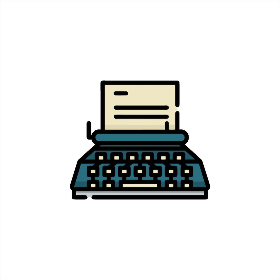A typewriter icon on a white background vector