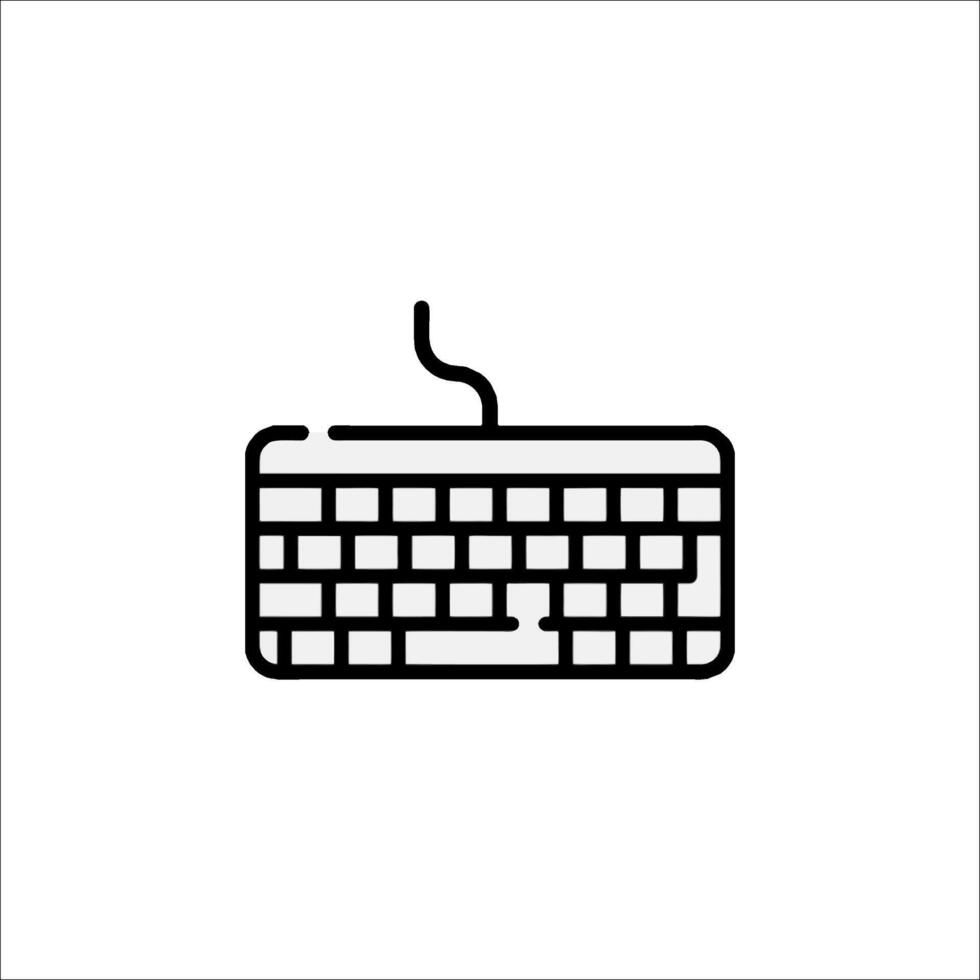 Computer keyboard icon illustration vector