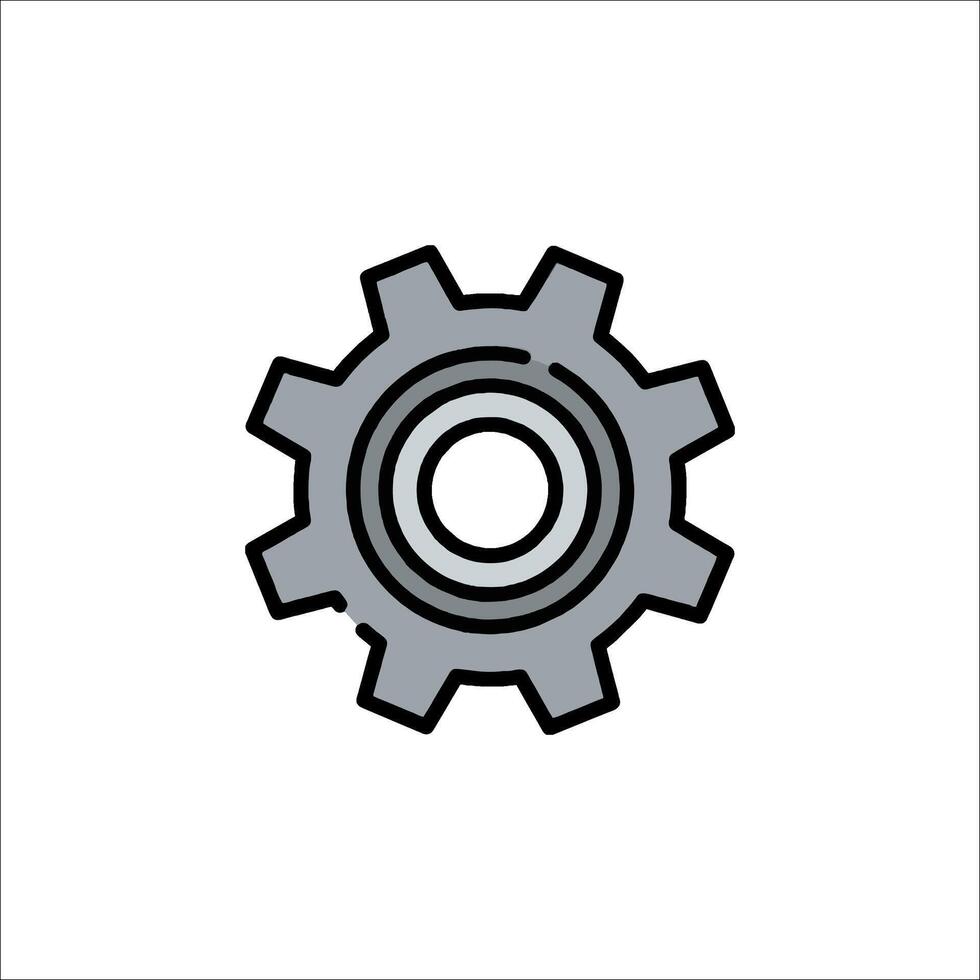 A gear wheel icon on a white background vector