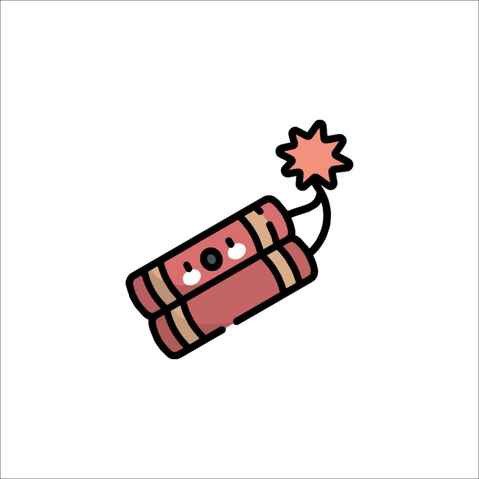 A bomb icon with a red star on it vector