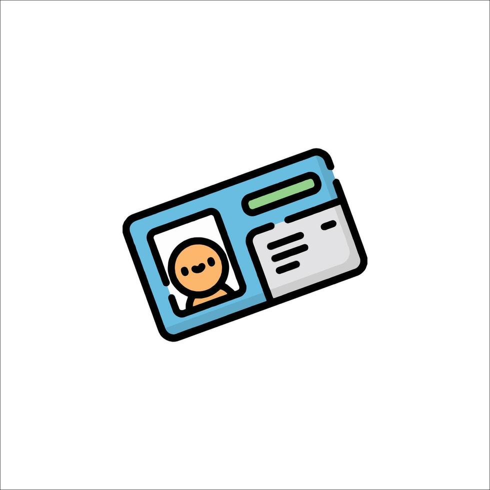An icon of a person in a passport vector