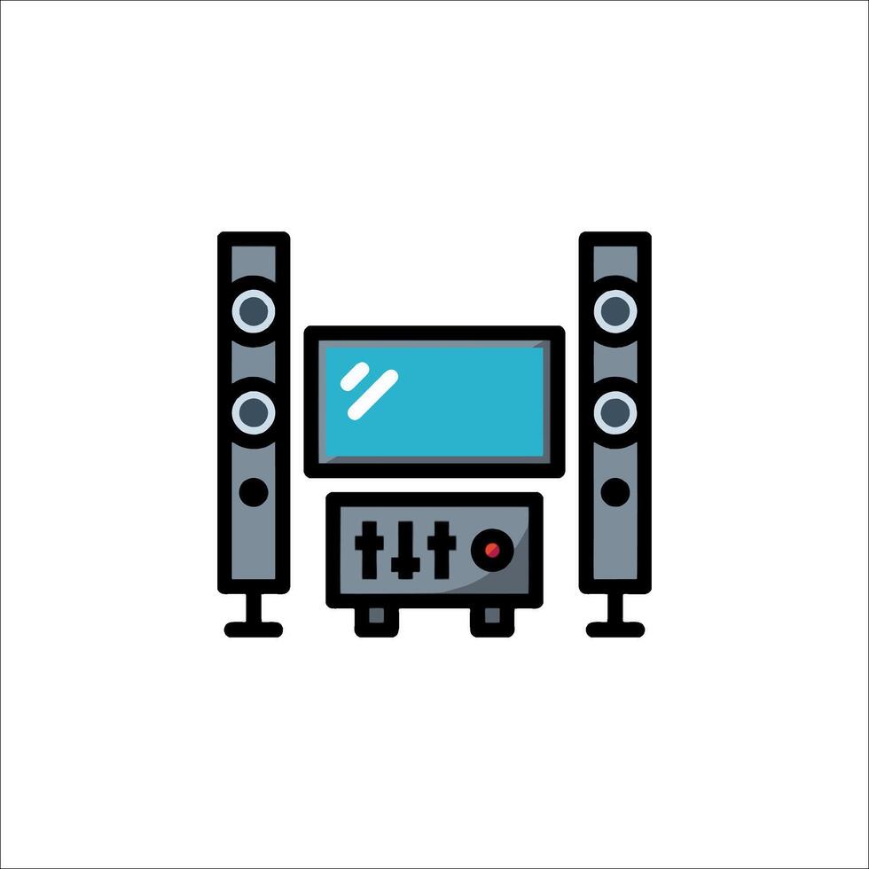 A speaker and a television icon vector