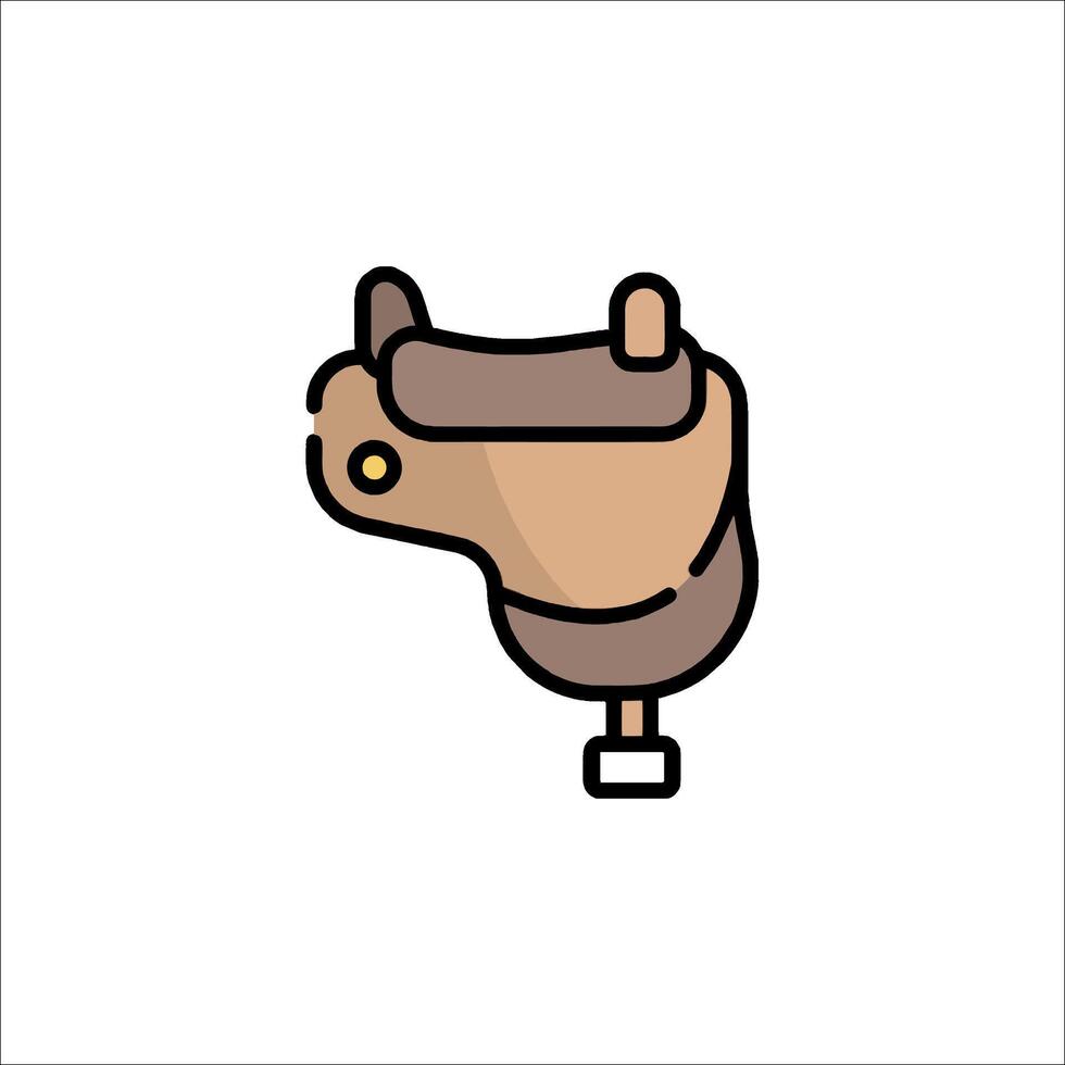 A horse saddle icon on a white background vector