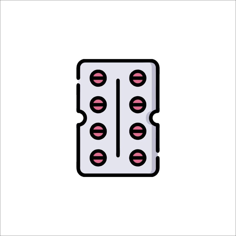 Pill box icon isolated on white background vector