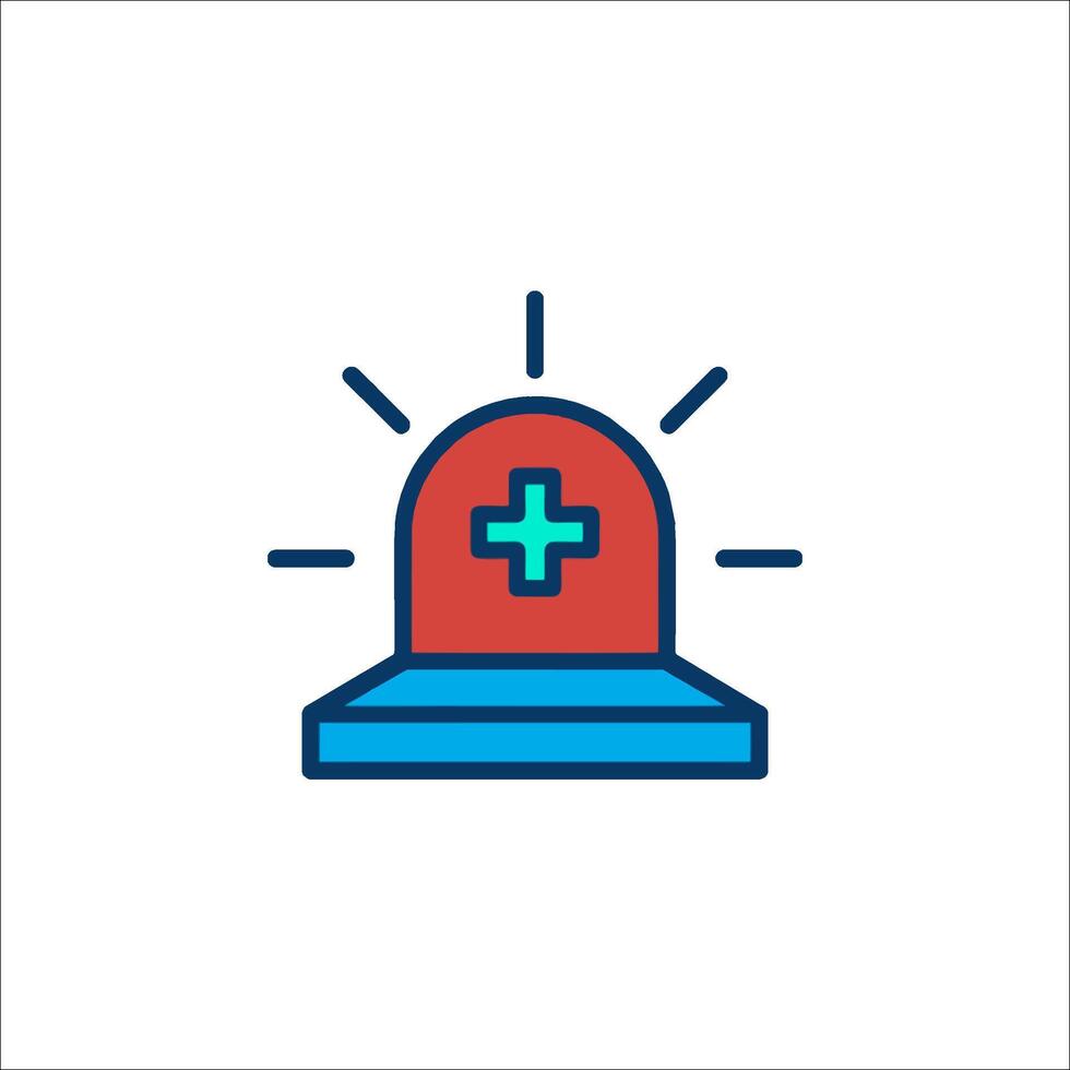 A red and blue hat with a cross on it vector